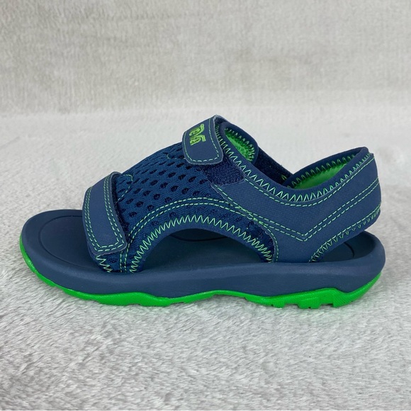 Teva Psyclone Toddler Boys Sport Sandals Size 10 Blue Green Water Shoes NEW - Picture 2 of 10